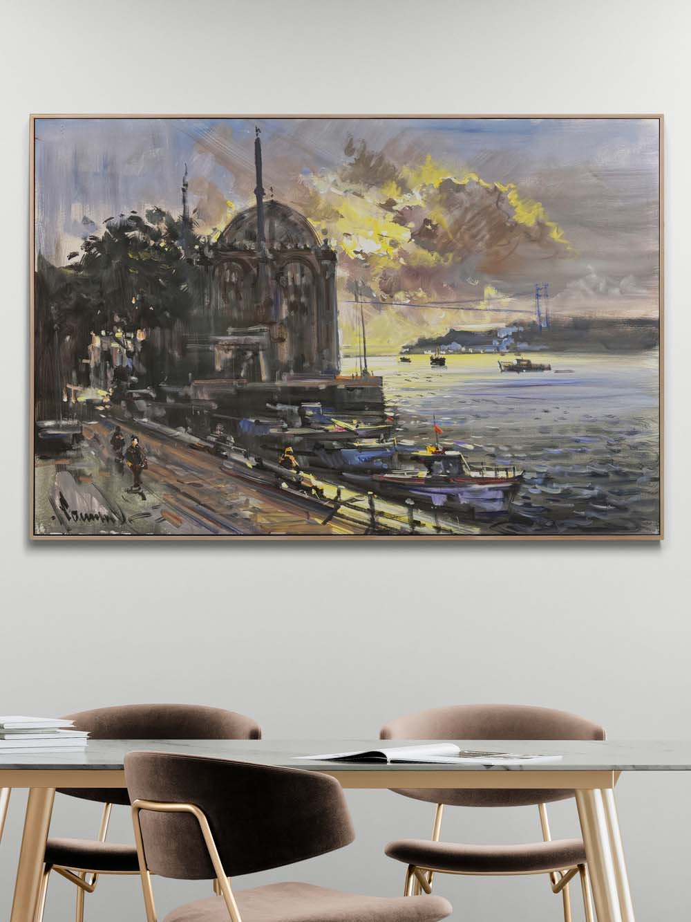 Ortaköy Gün Doğuşu Yağlı Boya Tablosu