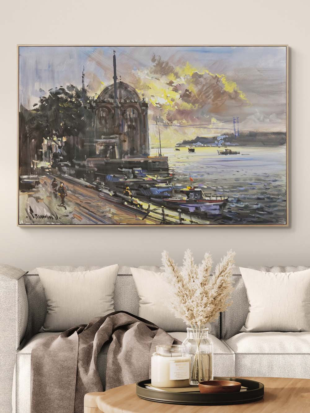 Ortaköy Gün Doğuşu Yağlı Boya Tablosu