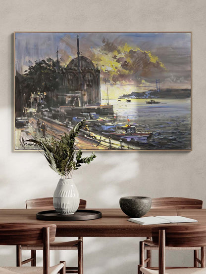 Ortaköy Gün Doğuşu Yağlı Boya Tablosu