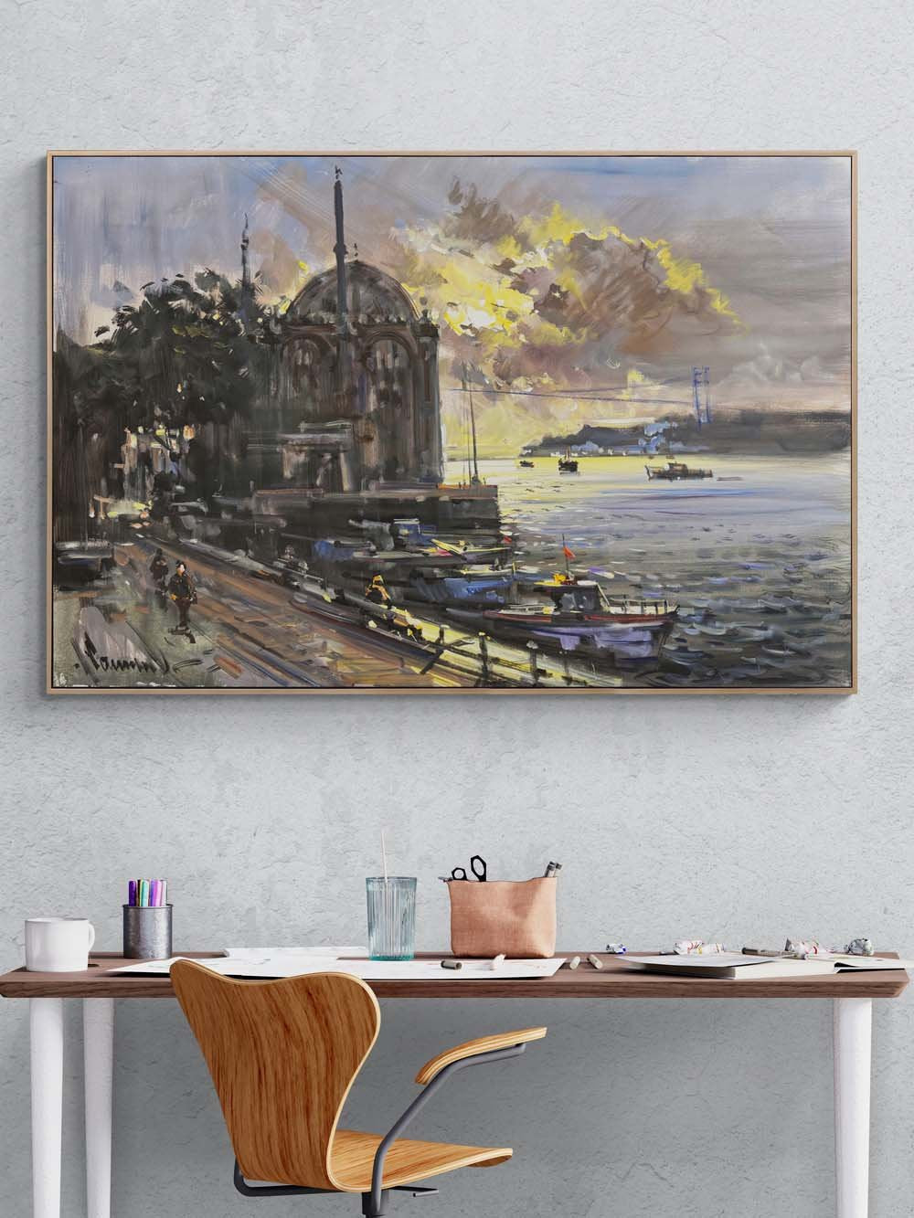 Ortaköy Gün Doğuşu Yağlı Boya Tablosu