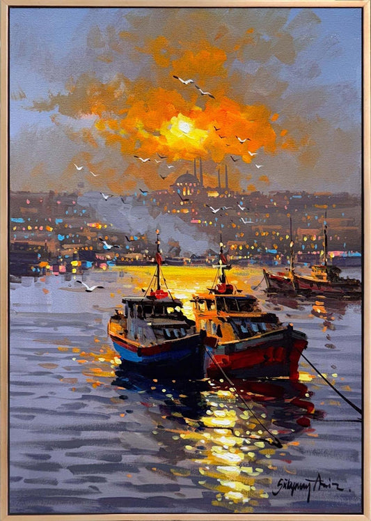 Haliç’te Sessizlik Yağlı Boya Tablosu