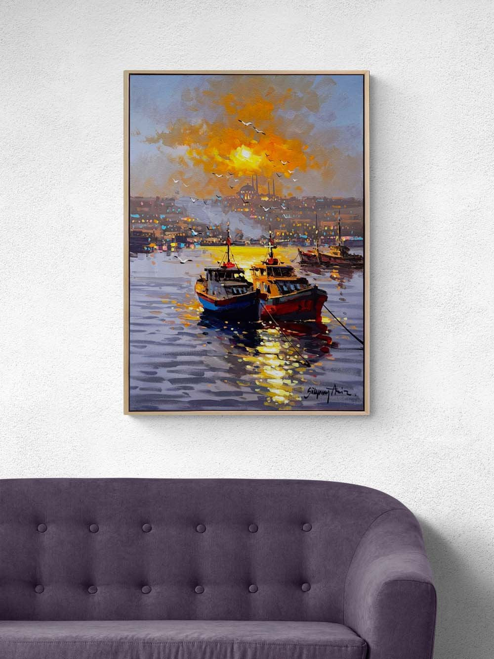 Haliç’te Sessizlik Yağlı Boya Tablosu