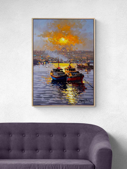 Haliç’te Sessizlik Yağlı Boya Tablosu