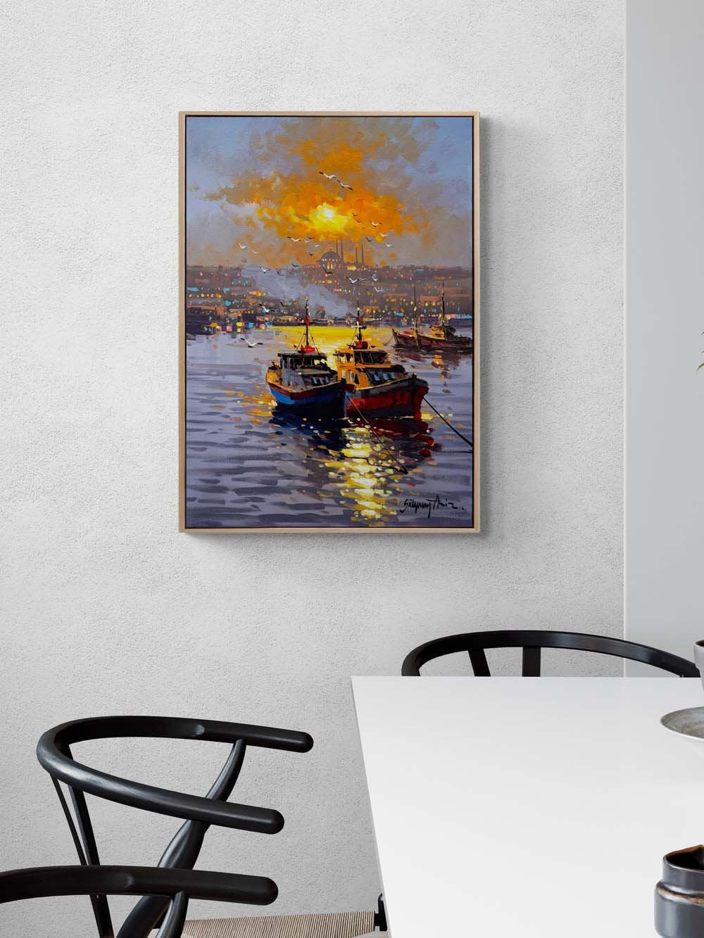 Haliç’te Sessizlik Yağlı Boya Tablosu