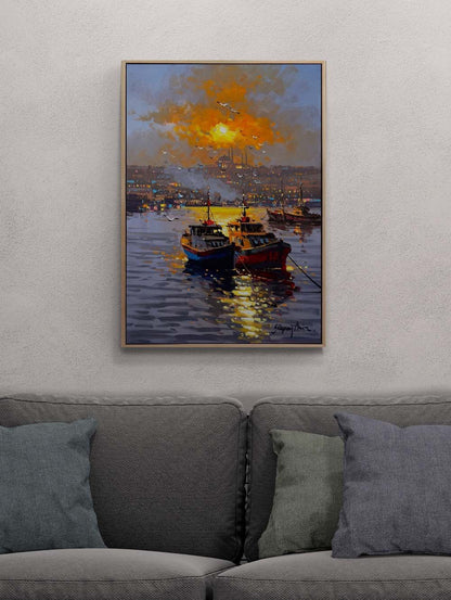 Haliç’te Sessizlik Yağlı Boya Tablosu