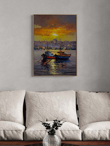 Kızıl Gökyüzü Yağlı Boya Tablosu