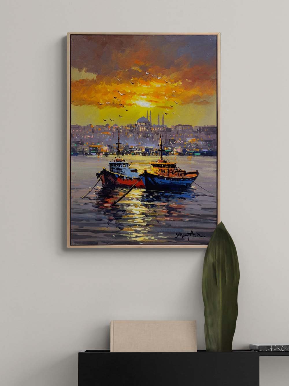 Kızıl Gökyüzü Yağlı Boya Tablosu