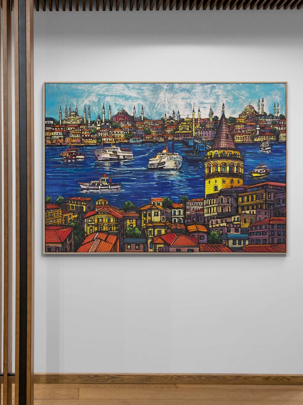 Haliç’te Sessiz Şehir Yağlı Boya Tablosu