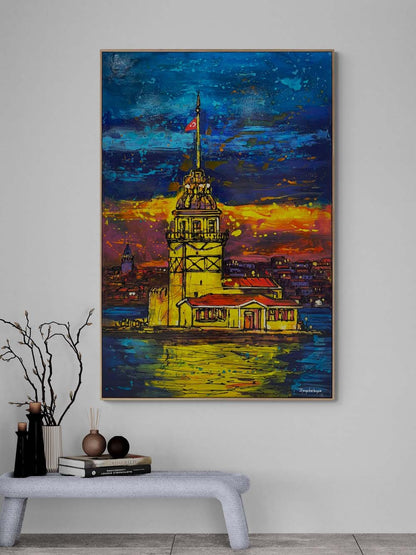 Kız Kulesi’nde Rüya Yağlı Boya Tablosu