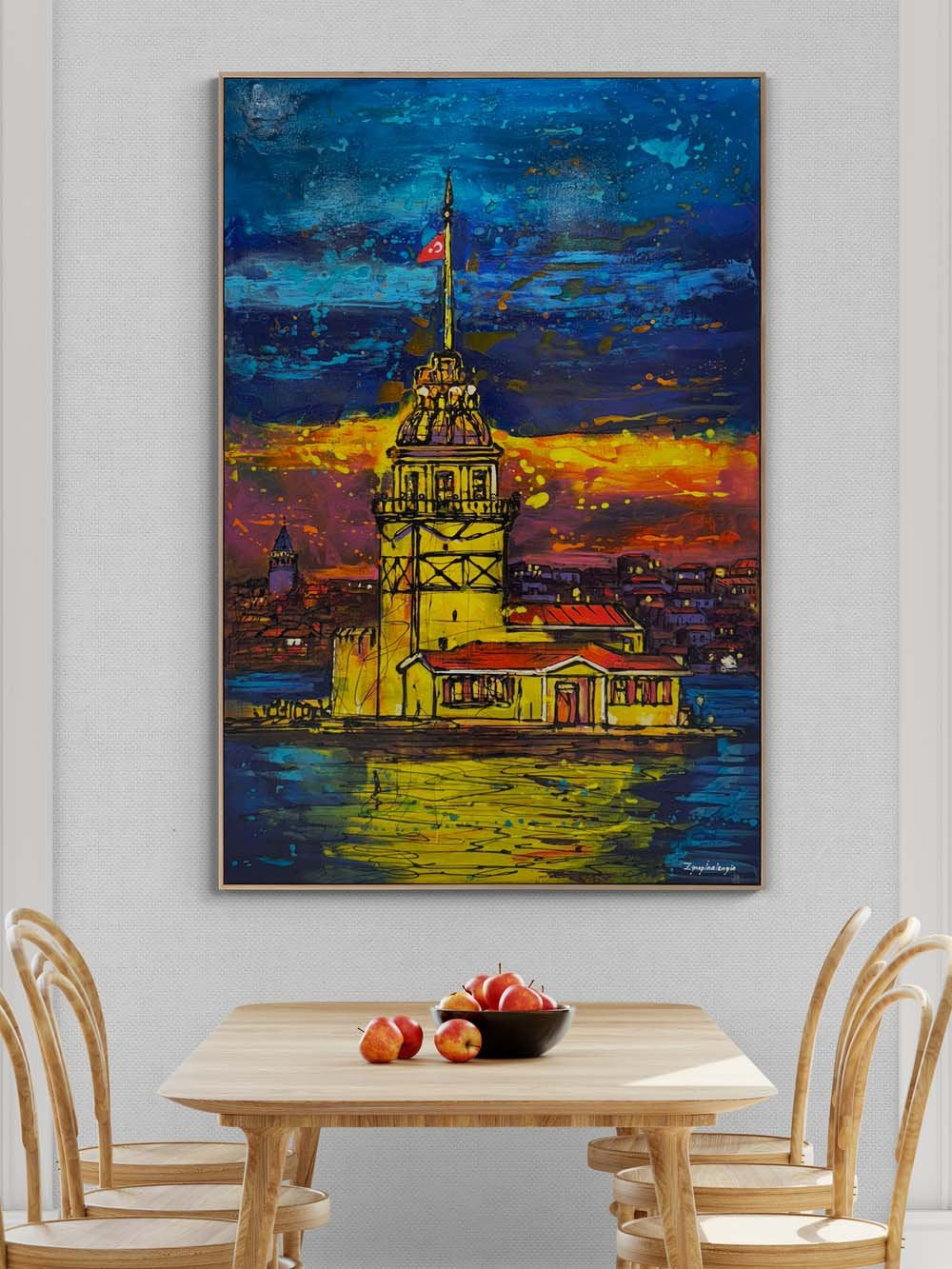 Kız Kulesi’nde Rüya Yağlı Boya Tablosu