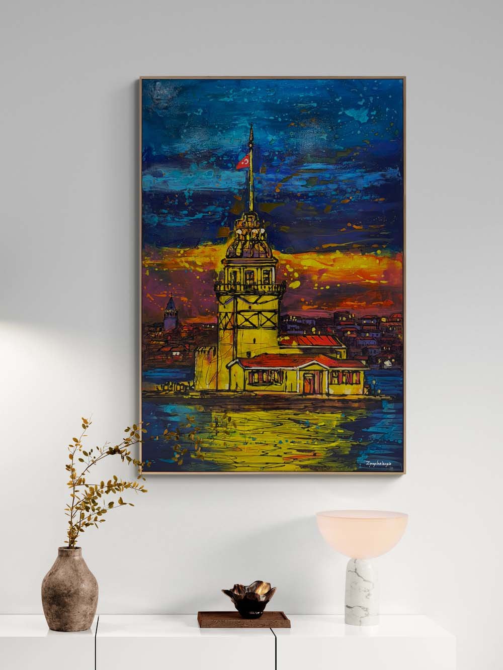 Kız Kulesi’nde Rüya Yağlı Boya Tablosu