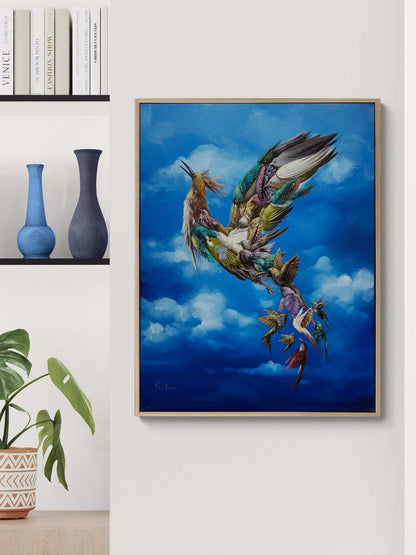 Anka Kuşu'nun Uyanışı Yağlı Boya Tablosu