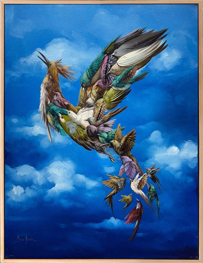 Anka Kuşu'nun Uyanışı Yağlı Boya Tablosu