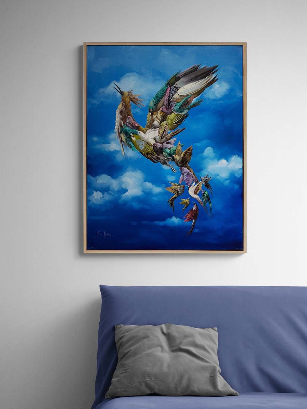 Anka Kuşu'nun Uyanışı Yağlı Boya Tablosu