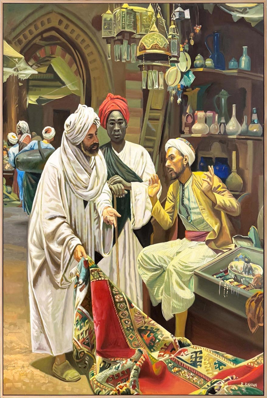 Çarşıdaki Pazarlık Yağlı Boya Tablosu