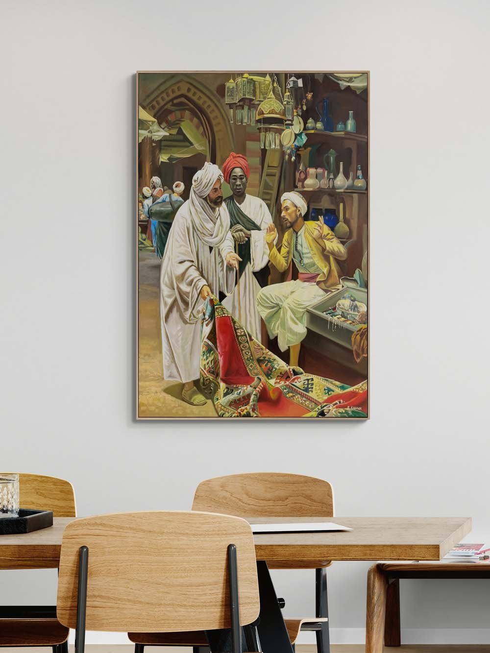 Çarşıdaki Pazarlık Yağlı Boya Tablosu