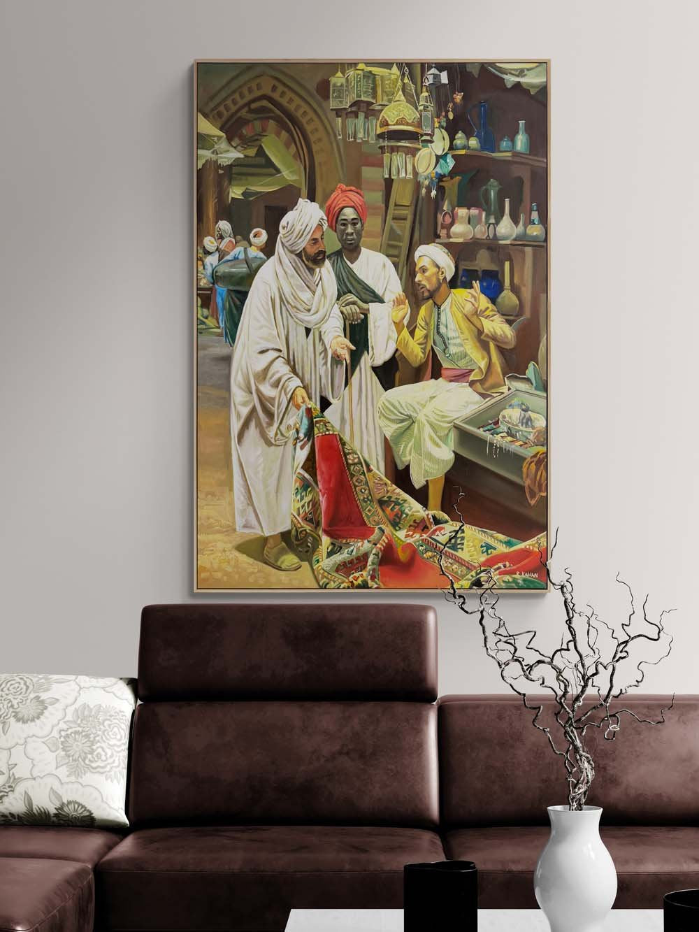 Çarşıdaki Pazarlık Yağlı Boya Tablosu