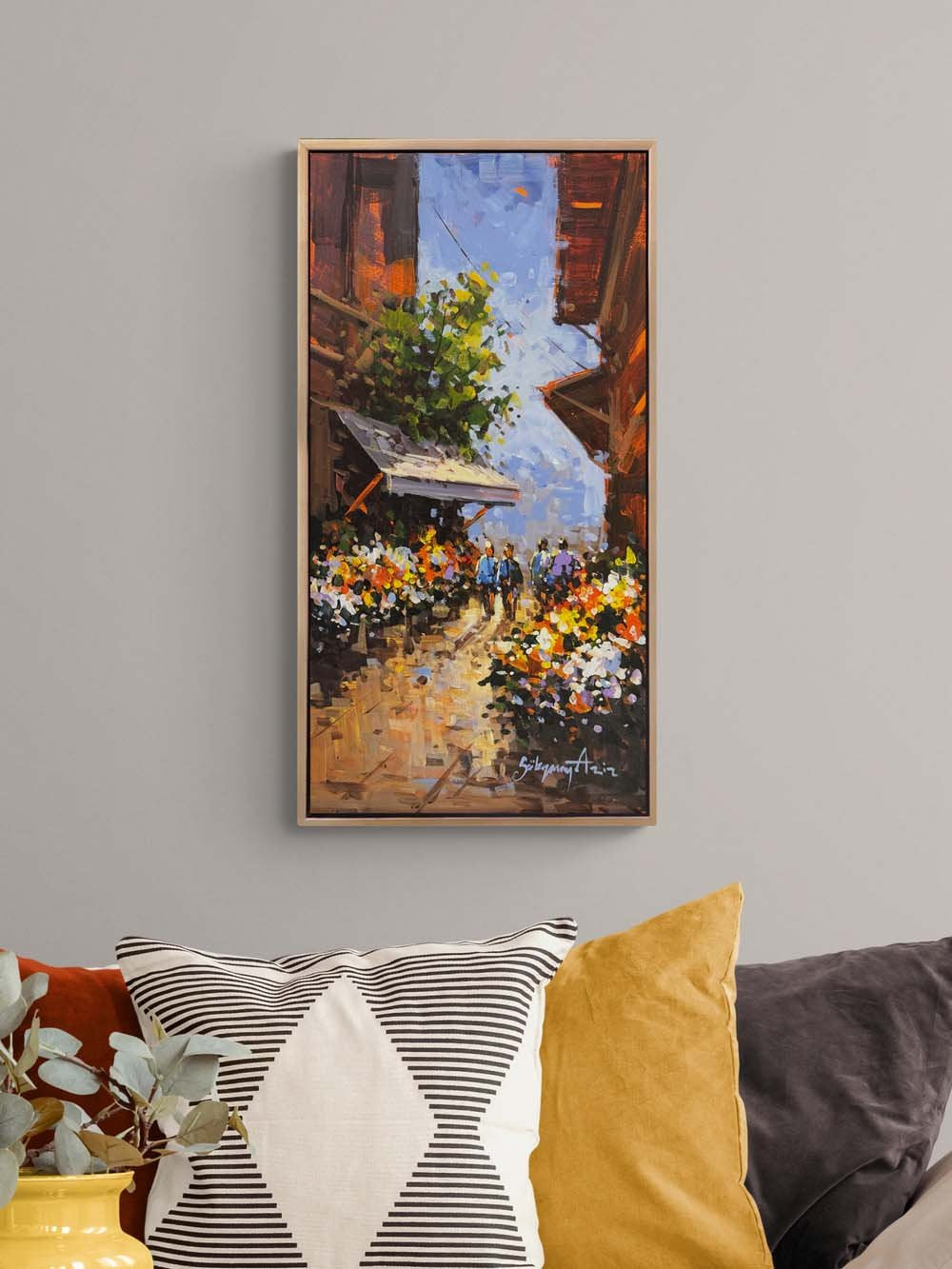 Bahar Sokağı Yağlı Boya Tablosu
