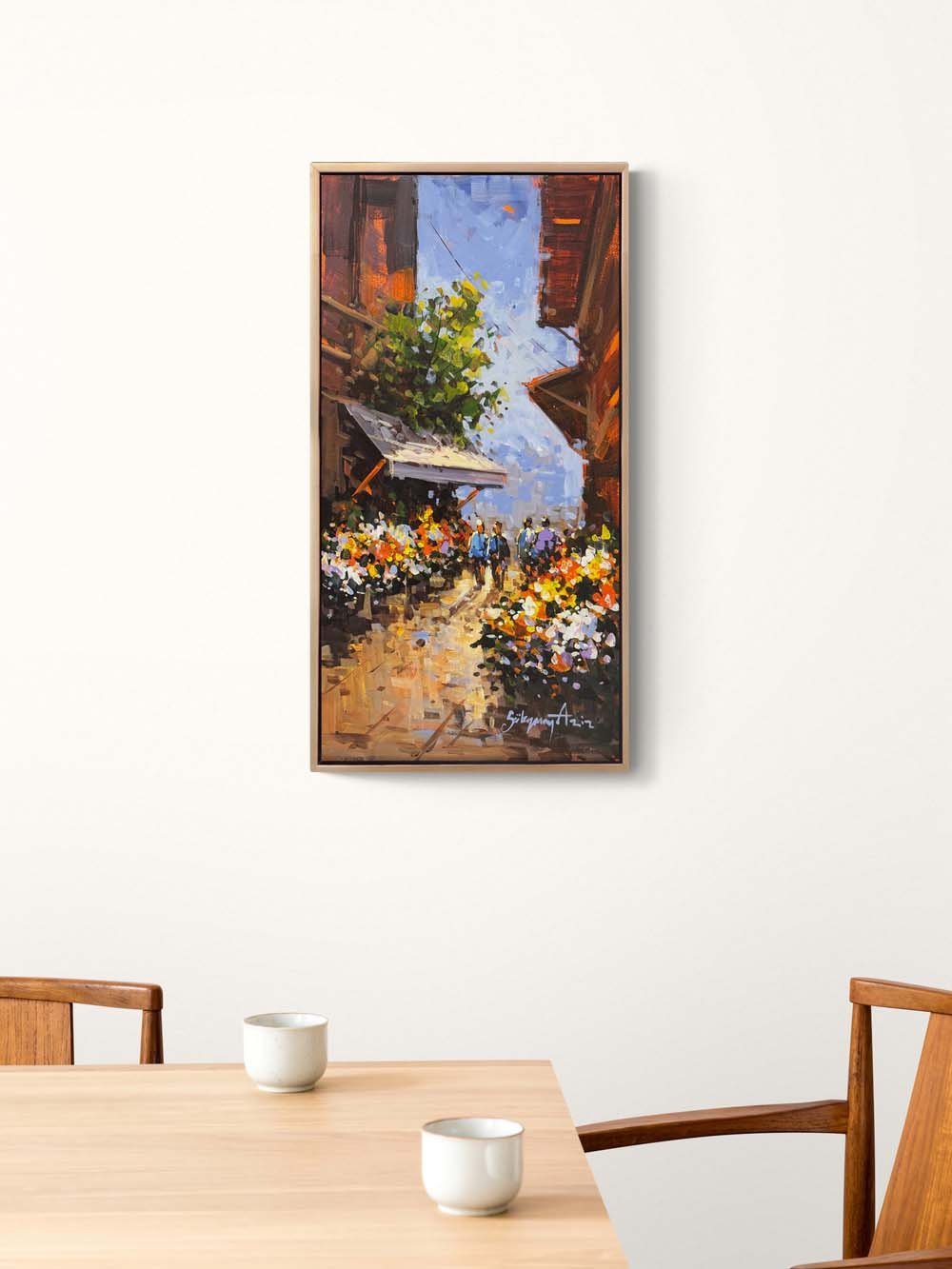 Bahar Sokağı Yağlı Boya Tablosu