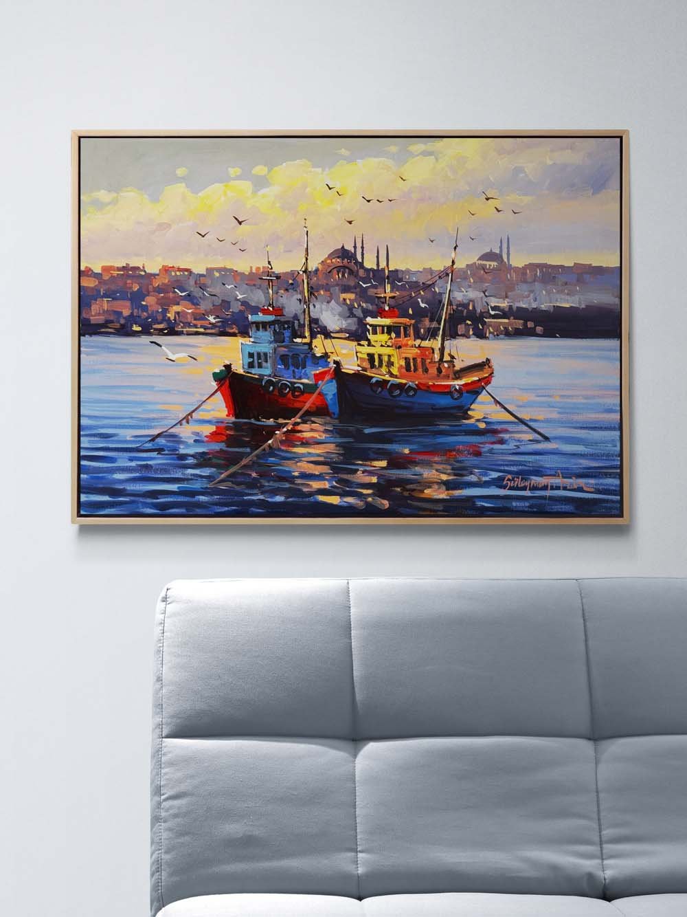 Boğazda Bir Esinti Yağlı Boya Tablosu