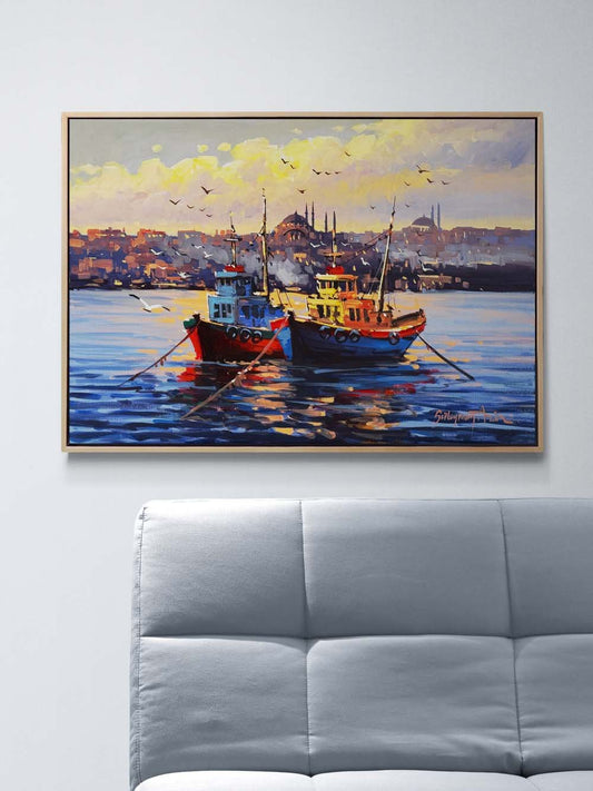 Boğazda Bir Esinti Yağlı Boya Tablosu