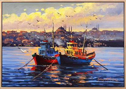 Boğazda Bir Esinti Yağlı Boya Tablosu