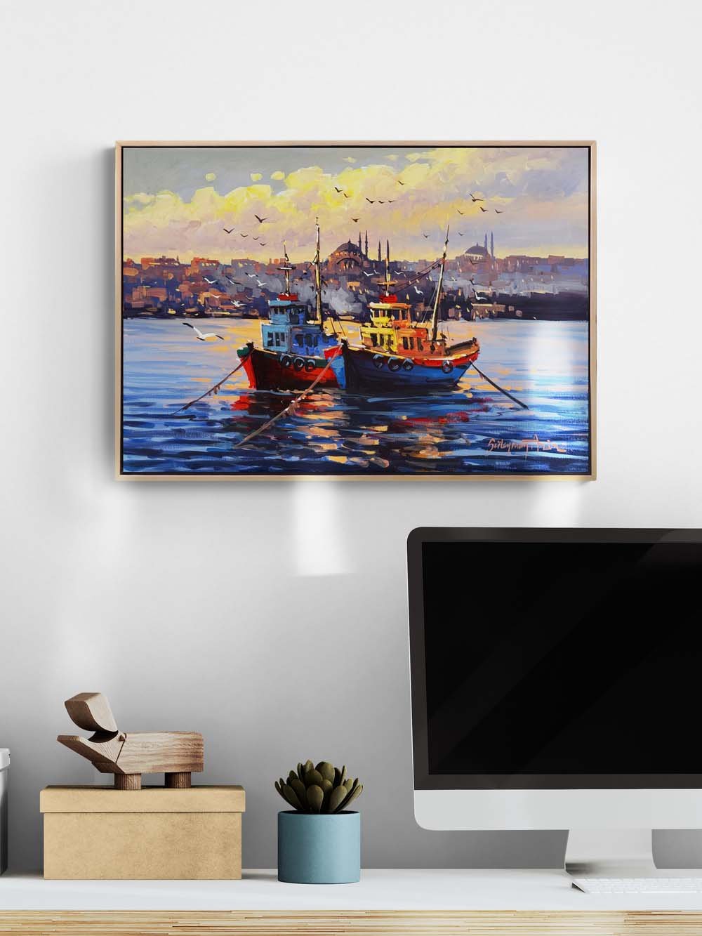 Boğazda Bir Esinti Yağlı Boya Tablosu