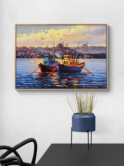 Boğazda Bir Esinti Yağlı Boya Tablosu