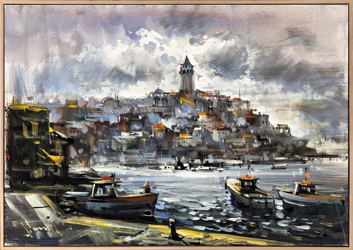Eski İstanbul’un Işığı Yağlı Boya Tablosu