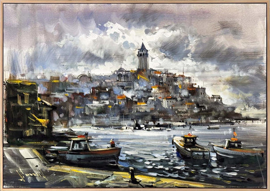 Eski İstanbul’un Işığı Yağlı Boya Tablosu