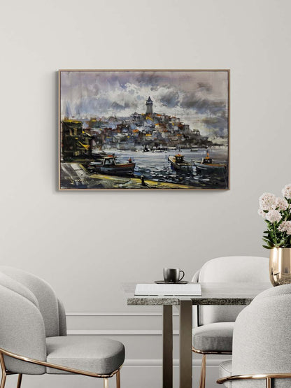 Eski İstanbul’un Işığı Yağlı Boya Tablosu