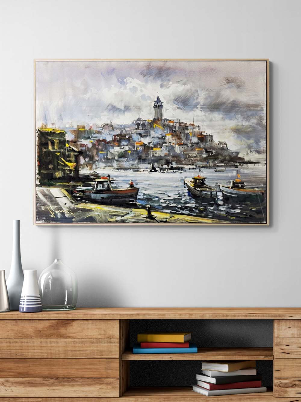 Eski İstanbul’un Işığı Yağlı Boya Tablosu