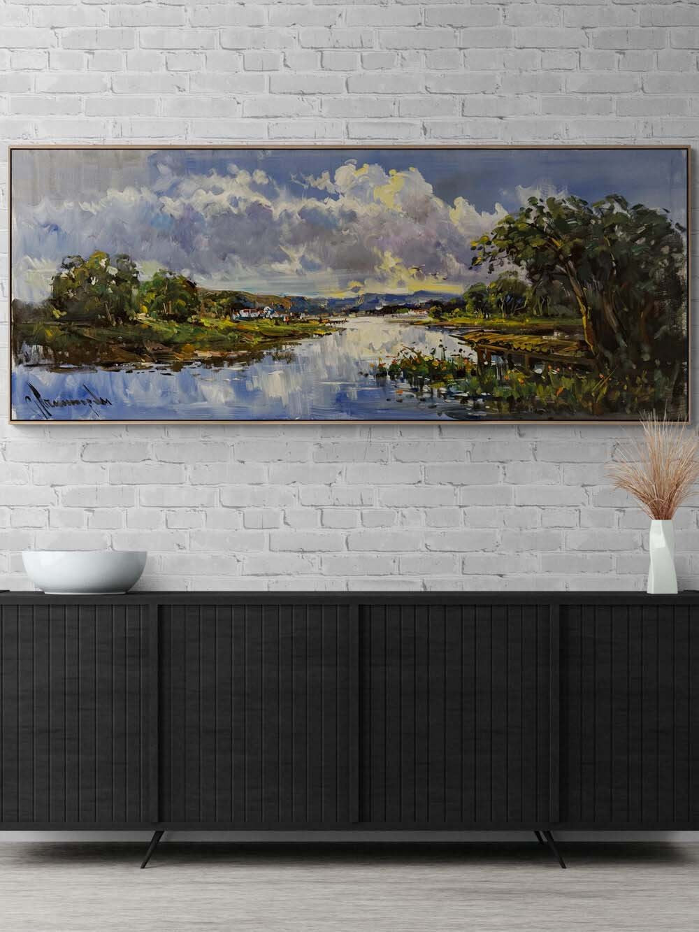 Yeşilin Kucağında Yağlı Boya Tablosu