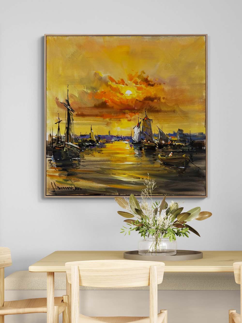 Kıyıya Vuran Hatıralar Yağlı Boya Tablosu