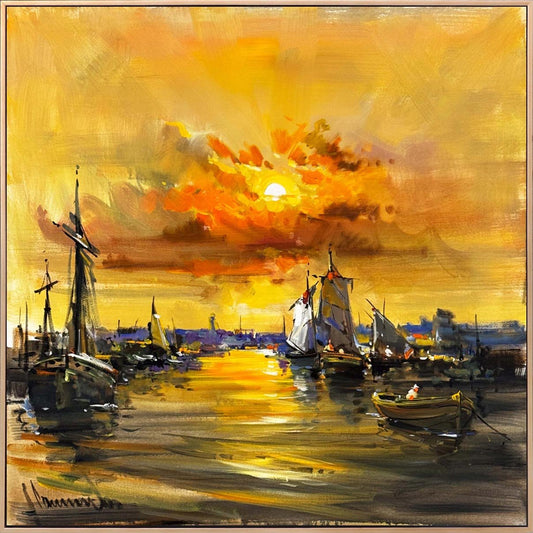Kıyıya Vuran Hatıralar Yağlı Boya Tablosu