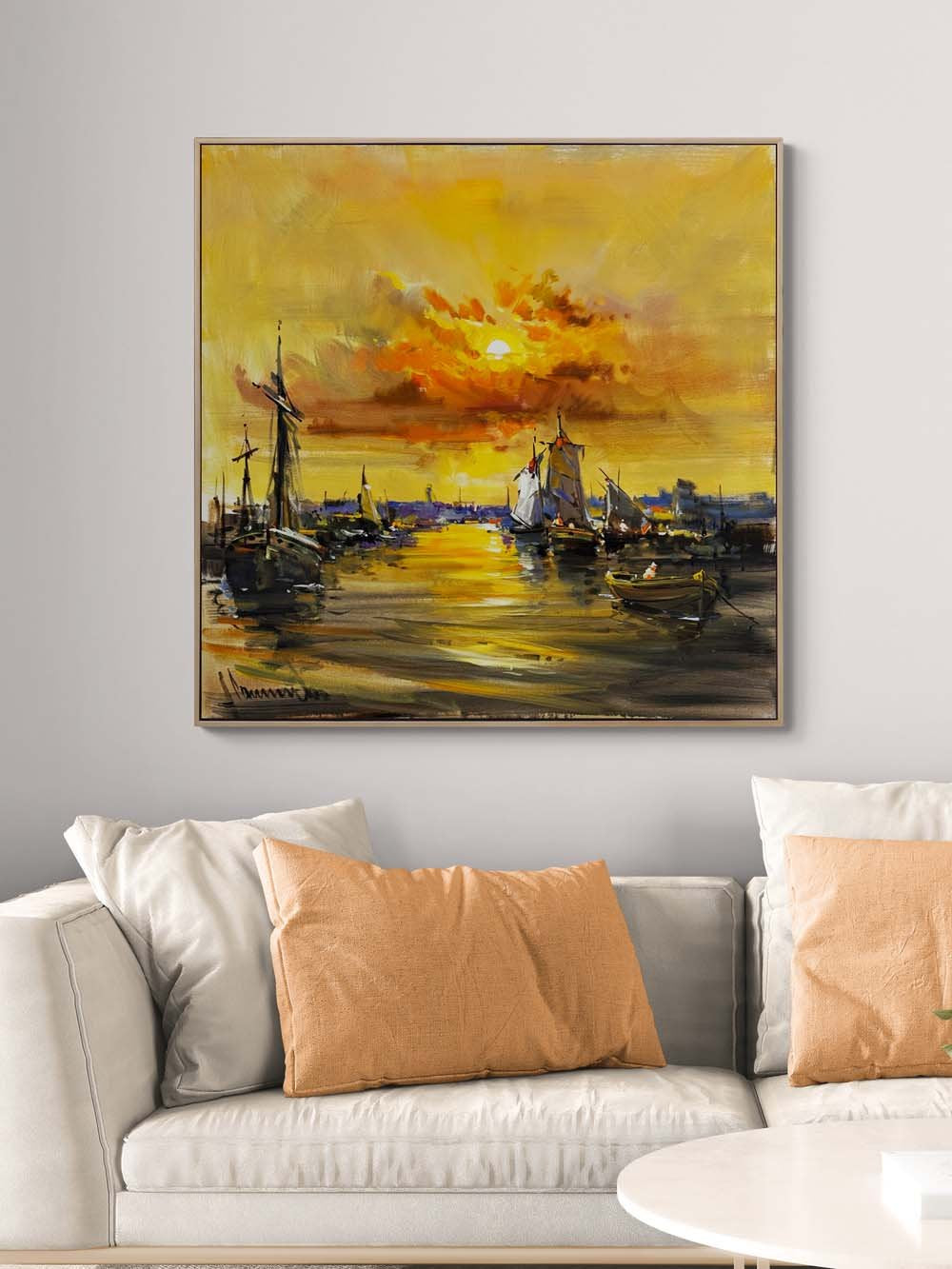 Kıyıya Vuran Hatıralar Yağlı Boya Tablosu