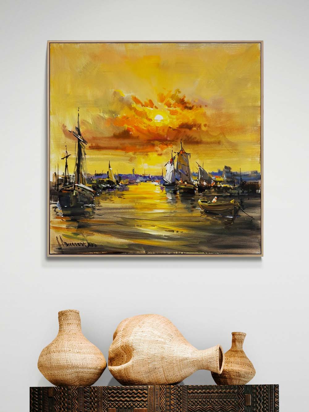 Kıyıya Vuran Hatıralar Yağlı Boya Tablosu