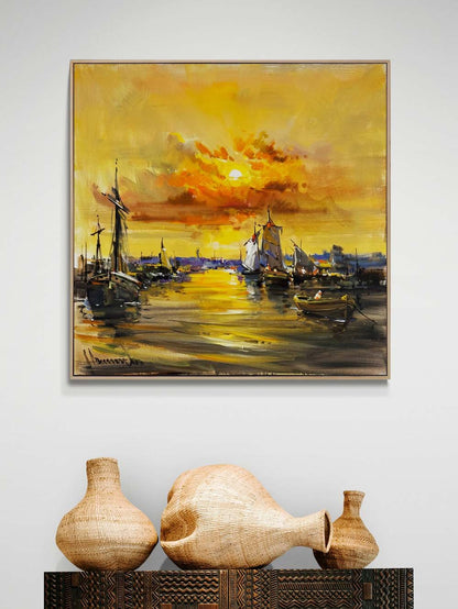 Kıyıya Vuran Hatıralar Yağlı Boya Tablosu