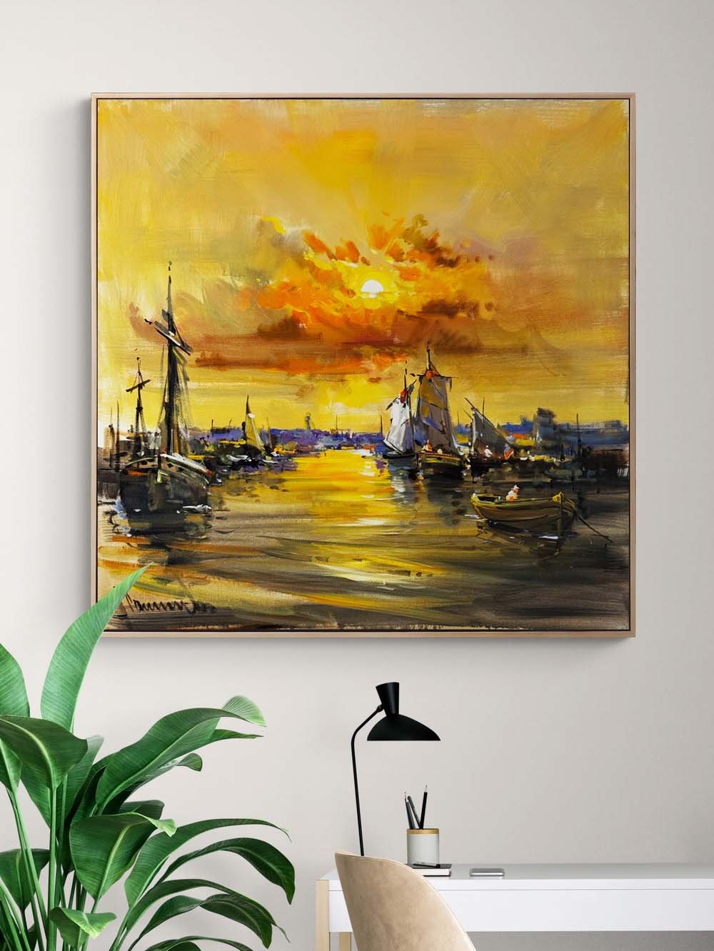 Kıyıya Vuran Hatıralar Yağlı Boya Tablosu