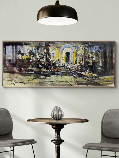 Kalabalığın İçinde Yağlı Boya Tablosu