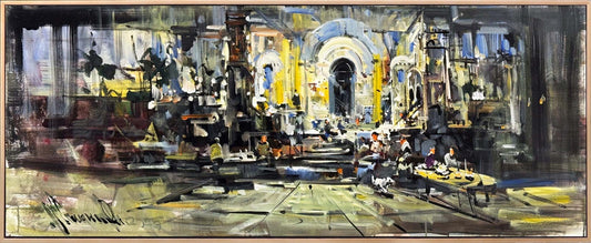 Kalabalığın İçinde Yağlı Boya Tablosu