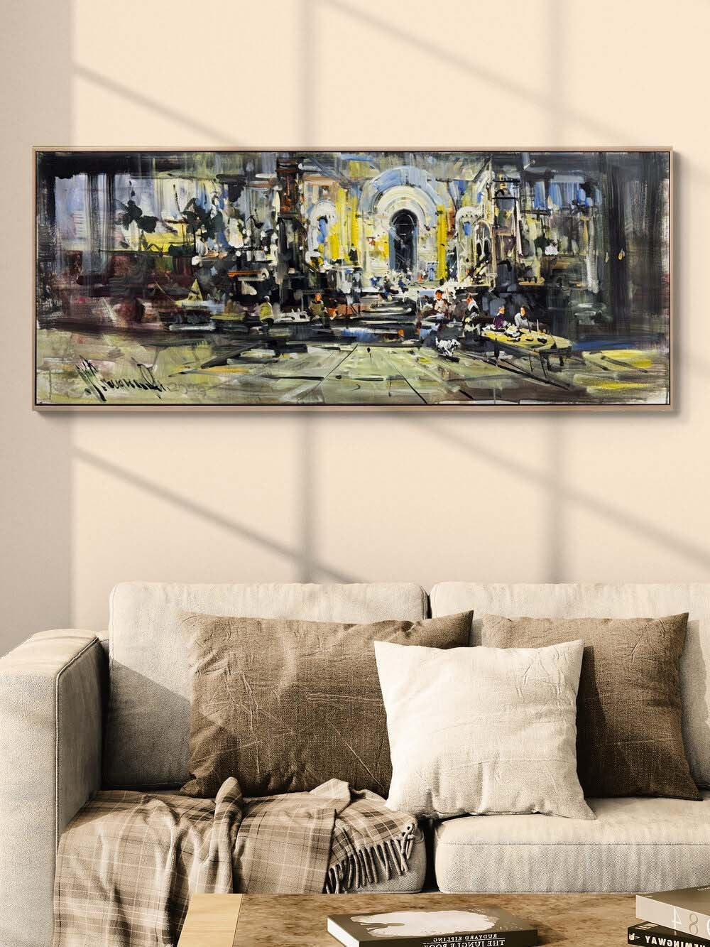 Kalabalığın İçinde Yağlı Boya Tablosu