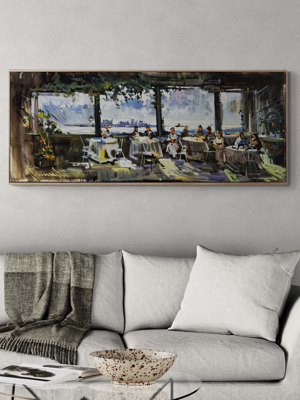 Boğazda Sohbet Yağlı Boya Tablosu