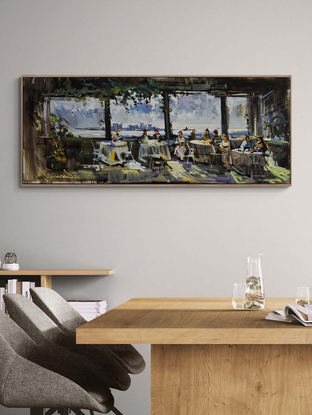 Boğazda Sohbet Yağlı Boya Tablosu