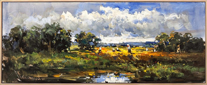 Sarı Tarlaların Işığı Yağlı Boya Tablosu