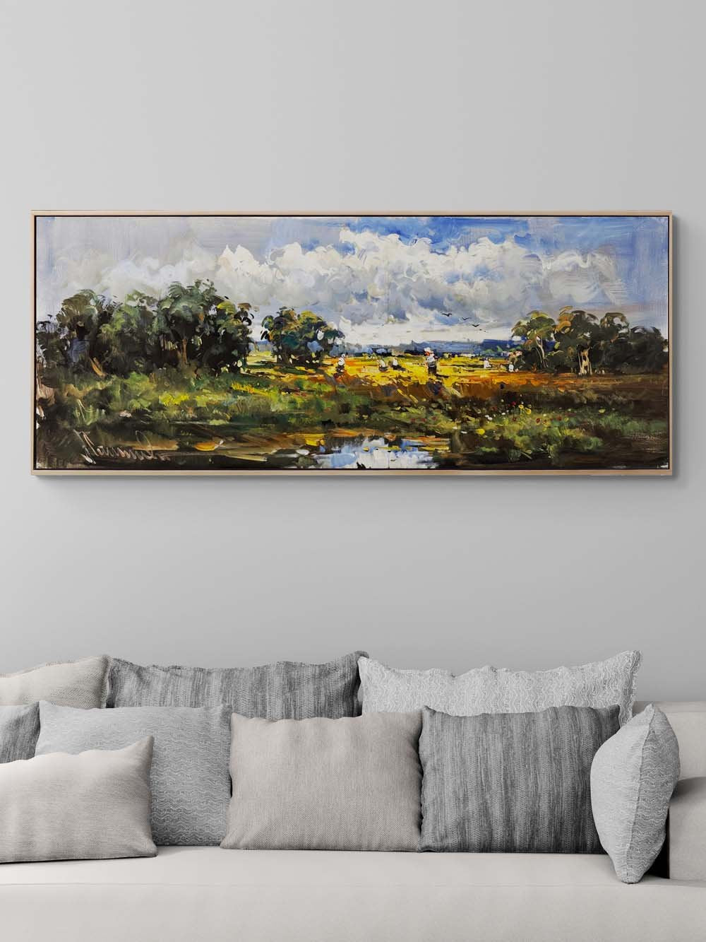 Sarı Tarlaların Işığı Yağlı Boya Tablosu