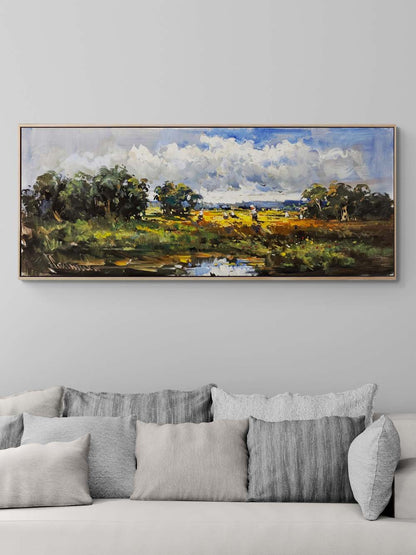 Sarı Tarlaların Işığı Yağlı Boya Tablosu