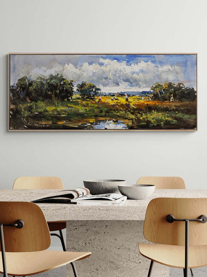 Sarı Tarlaların Işığı Yağlı Boya Tablosu