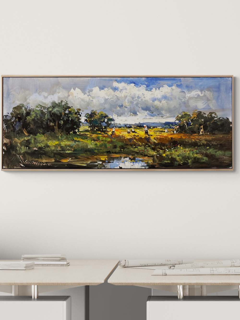 Sarı Tarlaların Işığı Yağlı Boya Tablosu