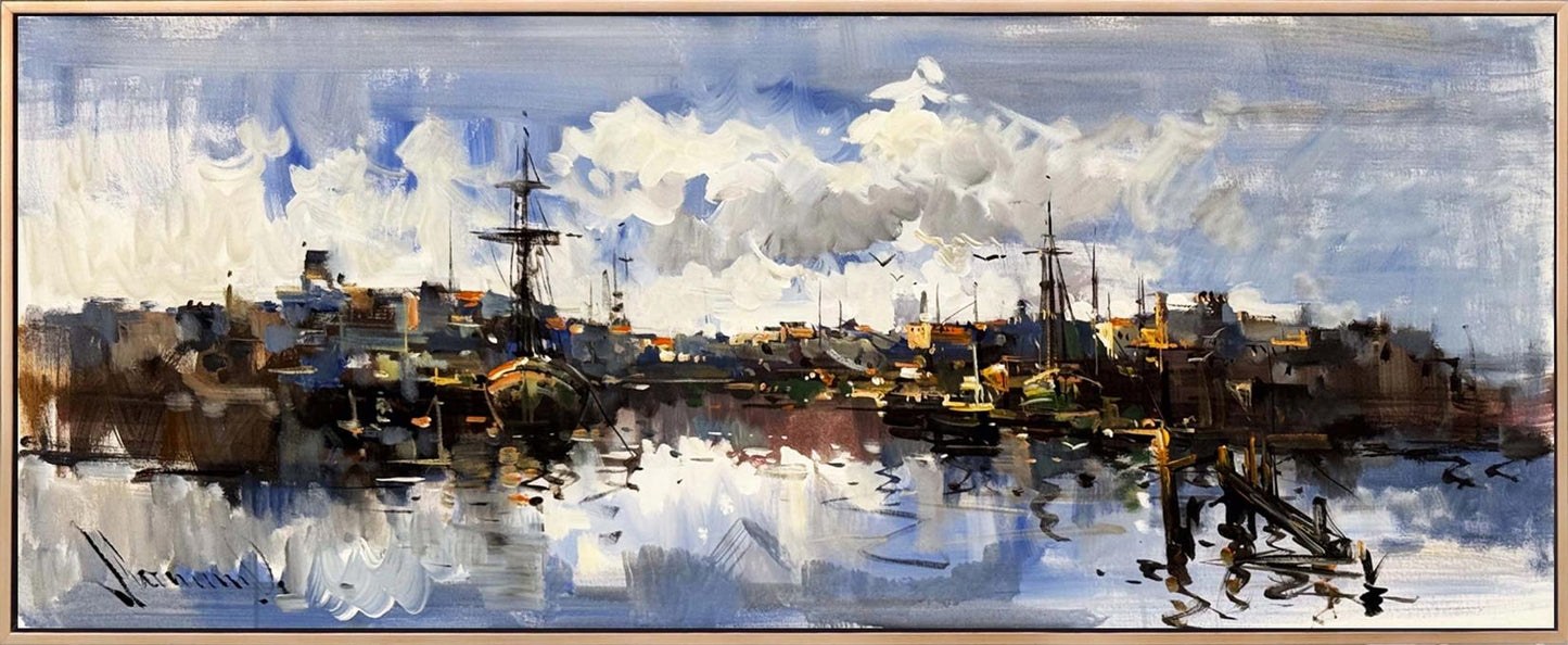 Mavi Ufka Yolculuk Yağlı Boya Tablosu